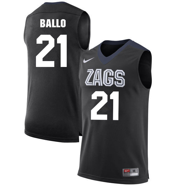 Men #21 Oumar Ballo Gonzaga Bulldogs College Basketball Jerseys Sale-Black